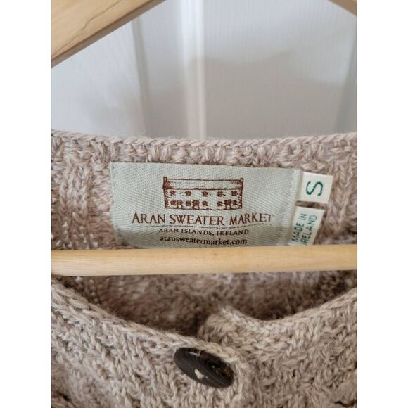 Aran Sweater Market Cable Knit Cardigan S - Picture 7 of 9